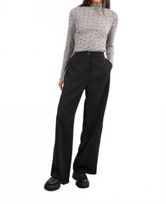 Lili Sidonio x Molly Bracken Rhinestone Detail Pants In Black