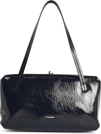 Jil Sander Small Black Leather Bag