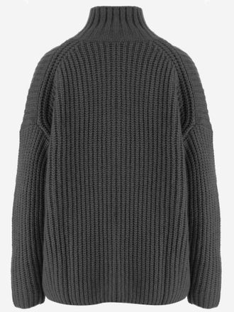 Allude Womens Cashmere And Silk Sweater Grey