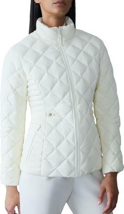 Mackage VIK Diamond Quilted Recycled Down Jacket in Cream at Nordstrom, Size X-Small