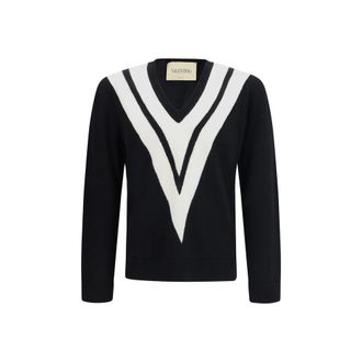 Valentino Black Wool Oves Aries Mens Sweatshirt