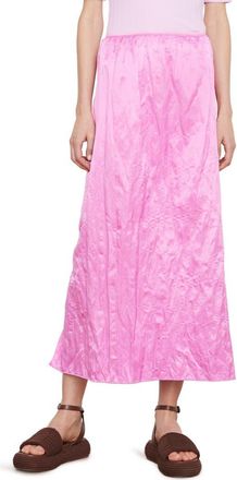 Vince Crinkle Satin Maxi Skirt in Rosea at Nordstrom Rack, Size Large