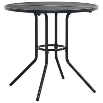 Berkfield Home Stackable Garden Chair Set 3 pcs Anthracite Powder-coated Steel in Black