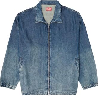 Diesel Giacca denim con zip - Blu