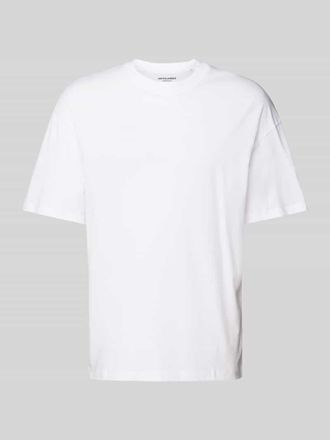 Jack & Jones Jack & Jones T-Shirt mit geripptem Rundhalsausschnitt Modell BRADLEY in Weiss, Größe XXL