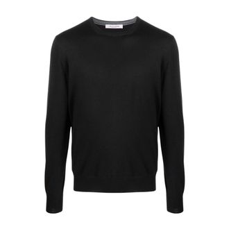 La Fileria Maglia Girocollo in Lana Vergine - Knitwear - Hombre - Negro - 2XL