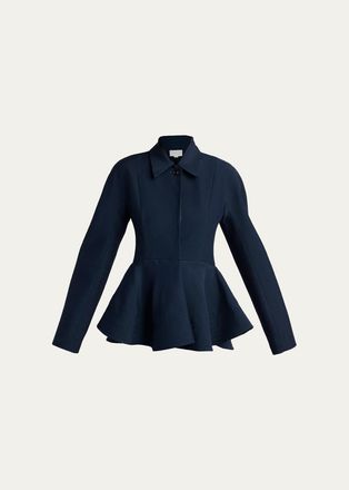 Stella McCartney Dolman-Sleeve Wool Peplum Jacket