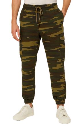 Generic Mens Camouflage Cargo Joggers Elasticated Hem with Pockets | Elastic Waist Drawstring | Casual Jogging Bottoms Street Wear S-3XL - 2200 (UK, Alpha, S,