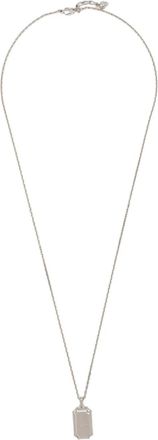 Alexander McQueen Collana con logo inciso - Argento