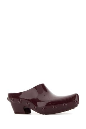 Bottega Veneta Womens Aubergine Rubber Gondola Mules Rubberdeepmahogany Scarpe Con Tacco