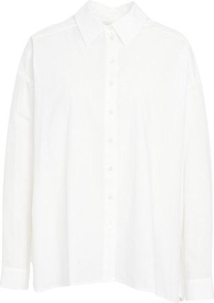 ottod'Ame White Cotton Blouse With Classic Collar