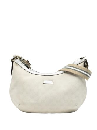 Gucci 2016-2025 GG Canvas Web crossbody bag - women - Canvas/Calf Leather/Leather - One Size - White