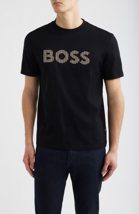 BOSS Thompson Cotton Graphic T-Shirt in Black at Nordstrom, Size Xx-Large