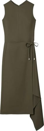 Tory Burch Abito midi asimmetrico - Verde