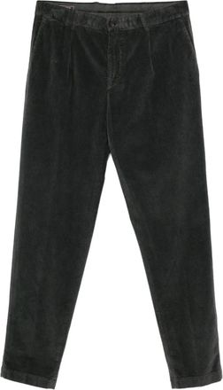 PESERICO pleated corduroy pants - Black