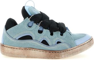 Lanvin Schoenen, Heren, Blauw, 41 EU, Leer, Curb Sneakers