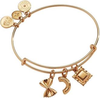 Alex and Ani Bangle Bracelet Multi Charm Pasta in Gold at Nordstrom, Size Small/medium