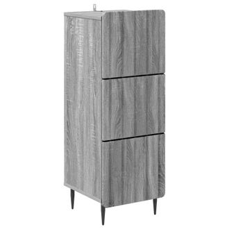 vidaXL Cajonera 33 X 34,5 X 92 Cm Madera De Ingenier&iacute;a Gris Sonoma Vidaxl