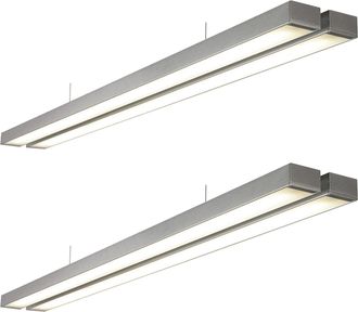 Loops 2 PACK Twin Commercial LED Suspension Light - 1494 x 156mm - 2 x 26W CCT LED