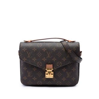 Louis Vuitton Pre-owned Pochette Metis - Dames - Pre-owned - Bruin - Maat: ONE Size Zijde