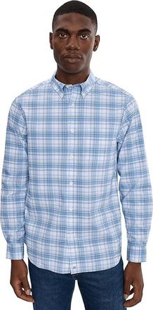 Vineyard Vines Seven Mile Plaid Performance Cotton Shirt Mens Clothing Jake Blue : 2XL, Cotton/Nylon/Spandex