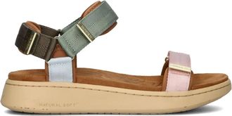Woden Groene Dames Sandalen Line - Dames - Sandalen - Groen - 37 EU - Schoenen