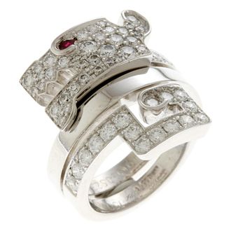 Cartier Silver White Gold (18K) Band Ring (Pre-Owned)