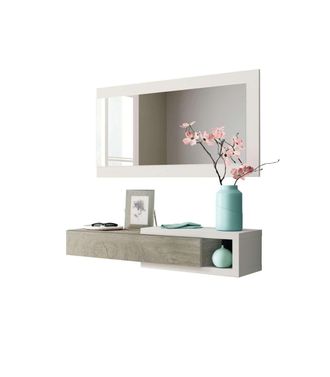 F.R.S. Frs - Mueble Recibidor Zoe En Blanco Artik Y Roble Alaska