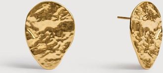 Monica Vinader Gold Capri Teardrop Stud Earrings