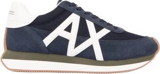 A|X Armani Exchange Schoenen, Heren, Blauw, 42 1/2 EU, Leer, Royale Sneakers
