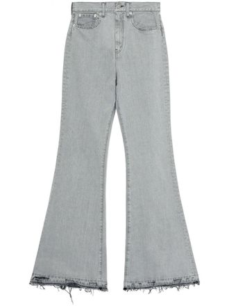 Junya Watanabe Jeans svasati con effetto vissuto - Grigio