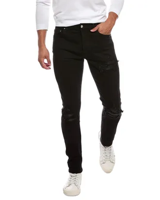 Amiri Amiri Leather-Trim Skinny Jean
