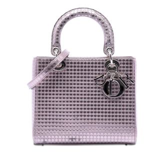 Dior Pre-owned Dior Medium Metallic Patent Microcannage Lady Dior Ladies AGCW6LCVWNU0ZM99