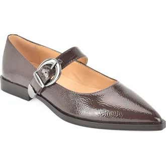 Nine West Katrel Mary Jane Flat in Dark Brown at Nordstrom, Size 10.5