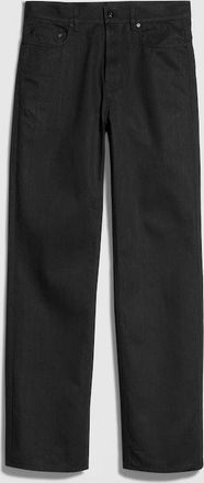 Gucci Cotton Denim Pants With Embroidery, Size 44 IT, Black