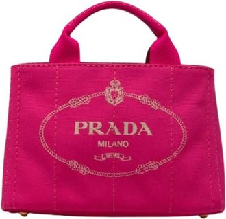 Prada Pre-owned Canvas Satchel - Dames - Vintage Shopper - Roze - ONE Size - Vintage