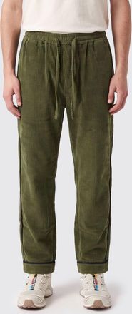 Baziszt Pantaloni in velluto a coste a gamba dritta con coulisse e risvolto