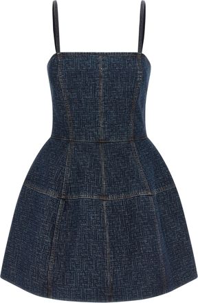 Fendi Ff Abiti Blu-Donna