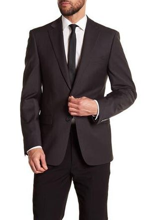 Calvin Klein Solid Gray Wool Suit Suit Separate Jacket in Charcoal at Nordstrom Rack, Size 38S Us