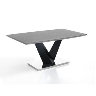 Oresteluchetta Oresteluchetta - Mesa Extensible Efecto Madera Con Acabado Hormig&oacute;n Cm. Al.75xp.90xl.160