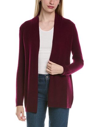 Sofiacashmere Sofiacashmere Drape Wool & Cashmere-Blend Cardigan