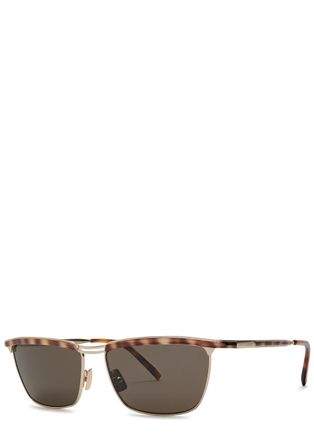 Saint Laurent Joe Square-frame Sunglasses - Gold - One Size