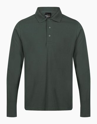 Regatta Mens Regatta Professional Mens Long-Sleeved Polo Shirt - Green - Size: 44