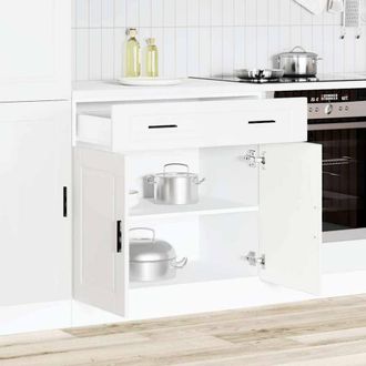 Berkfield Home Kitchen Base Cabinet&not;Porto White Engineered Wood