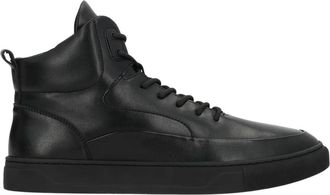 Kazar Zwarte sneakers met rits en veters - Heren - Sneakers - Zwart - 44 EU - Leer - Schoenen