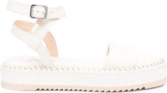 AGL Witte Casual Open Platte Sandalen - Dames - Sandalen - Wit - 40 EU - Schoenen