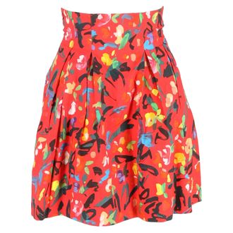 Philosophy di Lorenzo Serafini Philosophy di Lorenzo Serafini Printed Skirt in Red Cotton