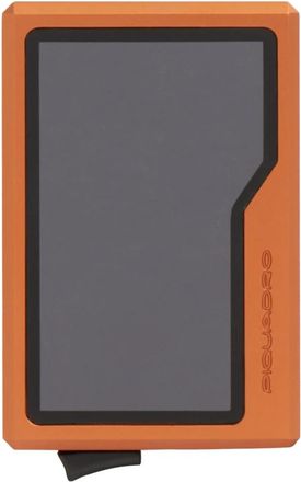 Piquadro Leren Mag Safe Kaarthouder met RFID-bescherming - Heren - Portefeuilles - Oranje - ONE Size - Leer - Accessoires