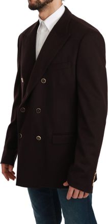 Dolce & Gabbana Bordeaux Cashmere Coat TAORMINA Mens Blazer