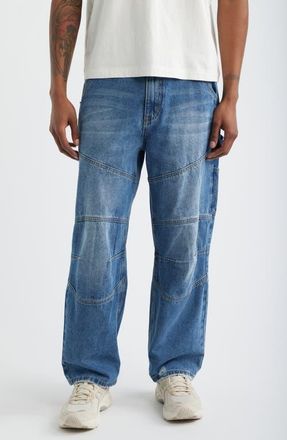 Criminal Damage Franklin Distressed Carpenter Jeans in Mid Blue at Nordstrom, Size Xx-Large